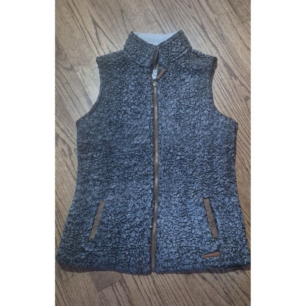 Marley Lilly Grey Sherpa Vest Women's Size S/M